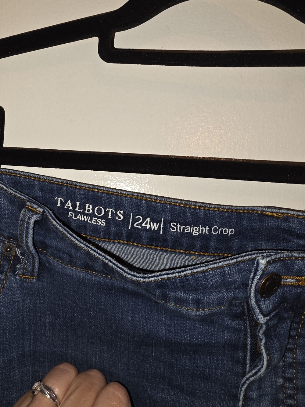 Talbots Flawless Straight Crop Jeans in Dark Blue - 24W
